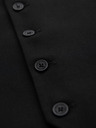 Ombre Clothing Herren schwarze Anzugsweste mit klassischen Details und Futter
