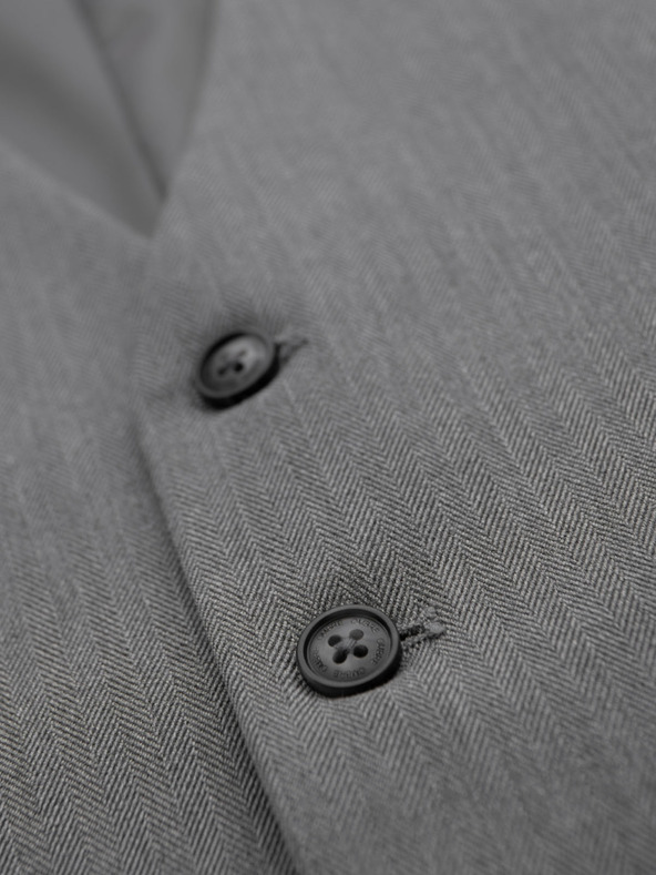 Ombre Clothing Elegante Herren hellgraue Weste SLIM FIT