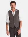 Ombre Clothing Herren graue elegante Weste SLIM FIT