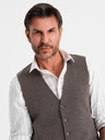 Ombre Clothing Herren graue elegante Weste SLIM FIT