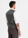 Ombre Clothing Herren graue elegante Weste SLIM FIT
