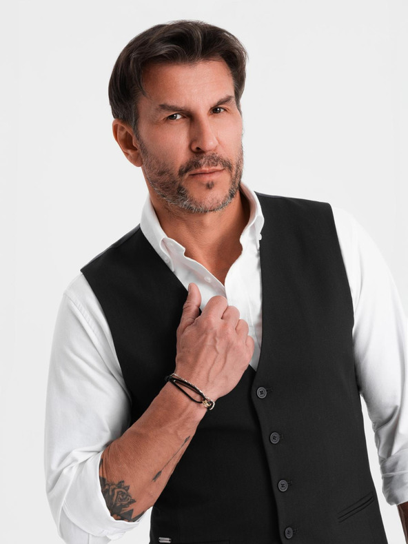 Ombre Clothing Elegante Herren Weste SLIM FIT