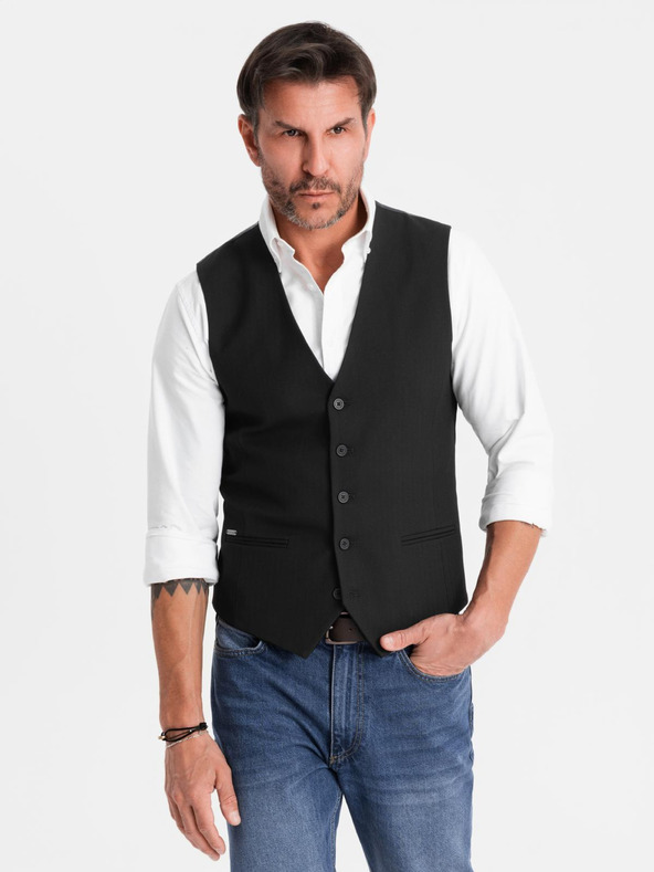 Ombre Clothing Elegante Herren Weste SLIM FIT