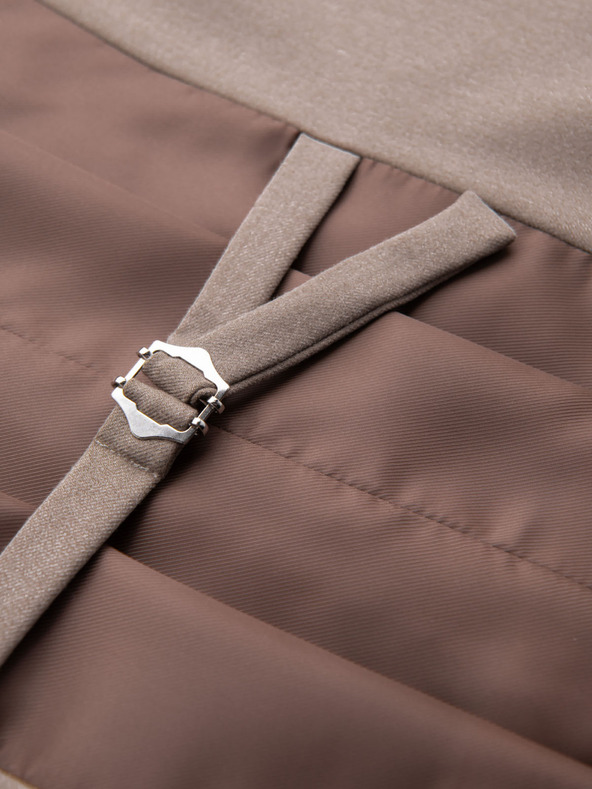 Ombre Clothing Herren beige Anzugsweste mit klassischen Details und Futter