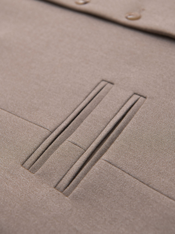 Ombre Clothing Herren beige Anzugsweste mit klassischen Details und Futter