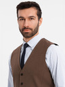 Ombre Clothing Herren braune Anzugsweste mit klassischen Details und Futter