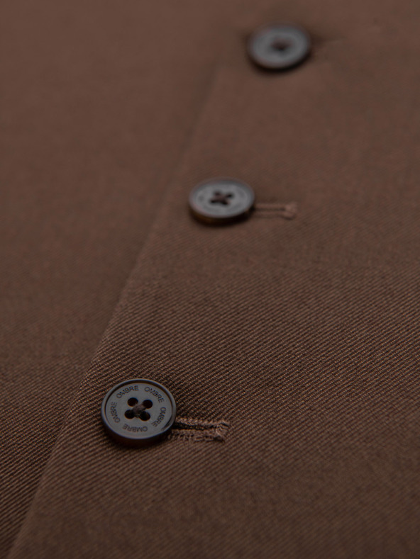 Ombre Clothing Herren braune Anzugsweste mit klassischen Details und Futter