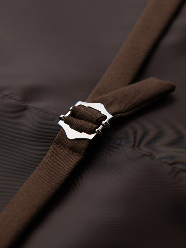 Ombre Clothing Herren braune Anzugsweste mit klassischen Details und Futter