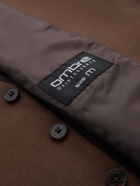 Ombre Clothing Herren braune Anzugsweste mit klassischen Details und Futter