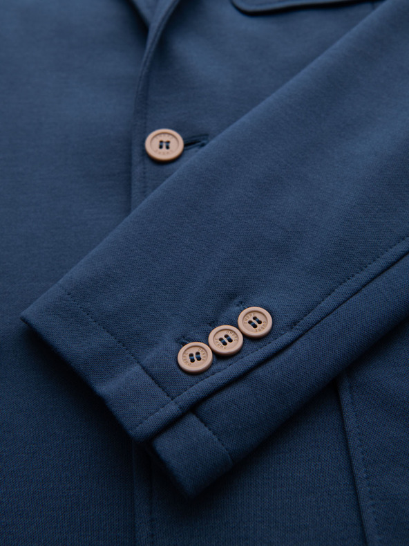 Ombre Clothing Herren blaues Sakko SLIM mit feiner Textur