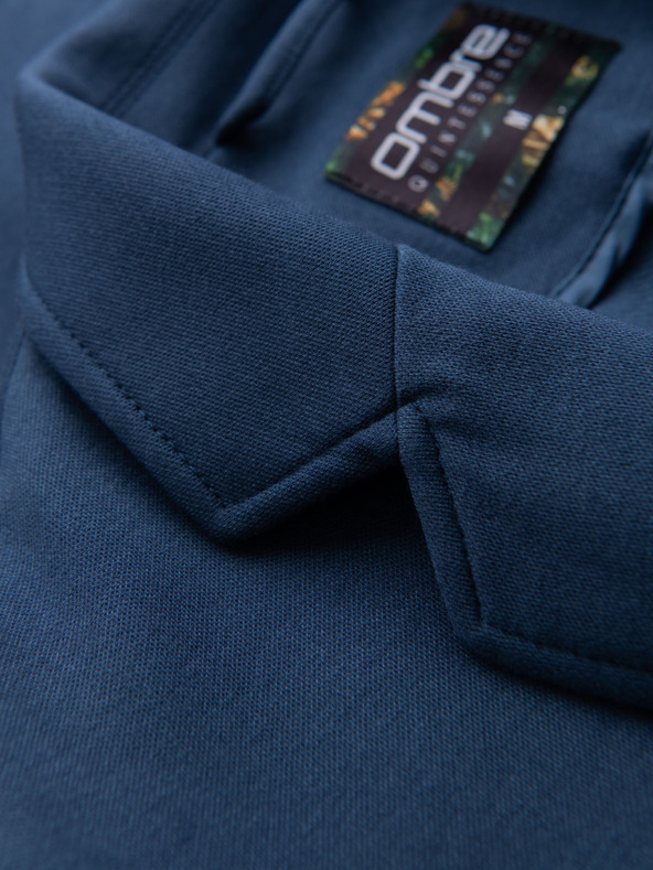 Ombre Clothing Herren blaues Sakko SLIM mit feiner Textur