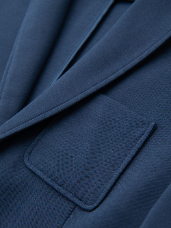 Ombre Clothing Herren blaues Sakko SLIM mit feiner Textur