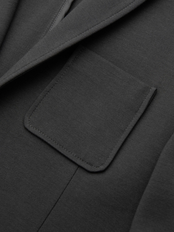 Ombre Clothing Herren graues Sakko SLIM aus fein strukturiertem Strick