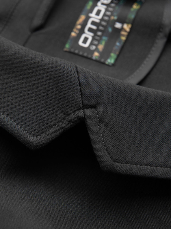 Ombre Clothing Herren graues Sakko SLIM aus fein strukturiertem Strick