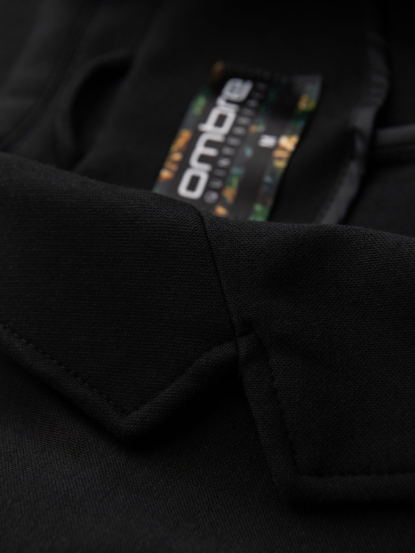 Ombre Clothing Herren schwarzes Sakko SLIM mit feiner Textur