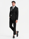 Ombre Clothing Herren schwarzes Sakko SLIM mit feiner Textur