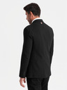Ombre Clothing Herren schwarzes Sakko SLIM mit feiner Textur