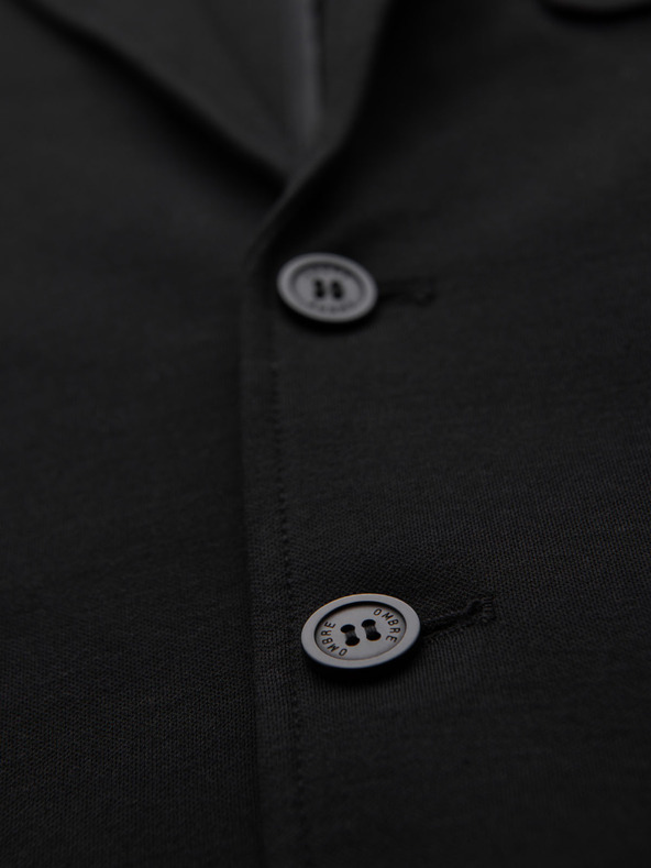 Ombre Clothing Herren schwarzes Sakko SLIM mit feiner Textur