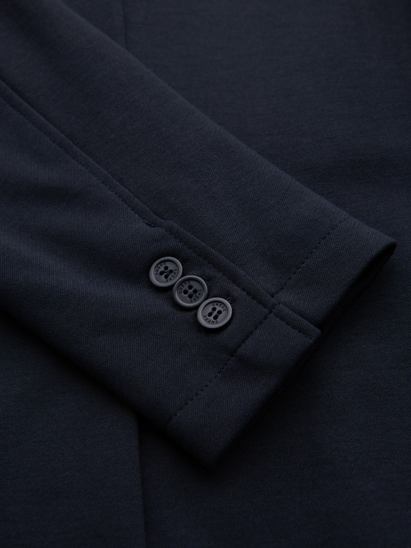 Ombre Clothing Herren dunkelblau Sakko SLIM aus fein strukturiertem Strick