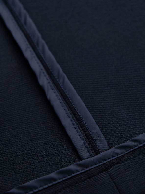 Ombre Clothing Herren dunkelblau Sakko SLIM aus fein strukturiertem Strick