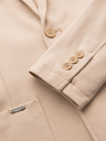 Ombre Clothing Herren beiges Sakko SLIM aus fein strukturiertem Strick