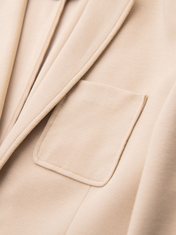 Ombre Clothing Herren beiges Sakko SLIM aus fein strukturiertem Strick