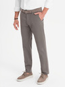 Ombre Clothing Herren Chino-Hose REGULAR FIT mit feiner Struktur - grau