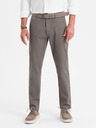 Ombre Clothing Herren Chino-Hose REGULAR FIT mit feiner Struktur - grau