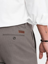 Ombre Clothing Herren Chino-Hose REGULAR FIT mit feiner Struktur - grau