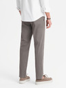 Ombre Clothing Herren Chino-Hose REGULAR FIT mit feiner Struktur - grau
