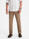 Ombre Clothing Herren Chino-Hose REGULAR FIT mit feiner Struktur - dunkelbeige