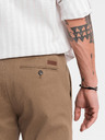 Ombre Clothing Herren Chino-Hose REGULAR FIT mit feiner Struktur - dunkelbeige