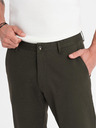 Ombre Clothing Herren Chino-Hose REGULAR FIT mit feiner Struktur - dunkelgrün