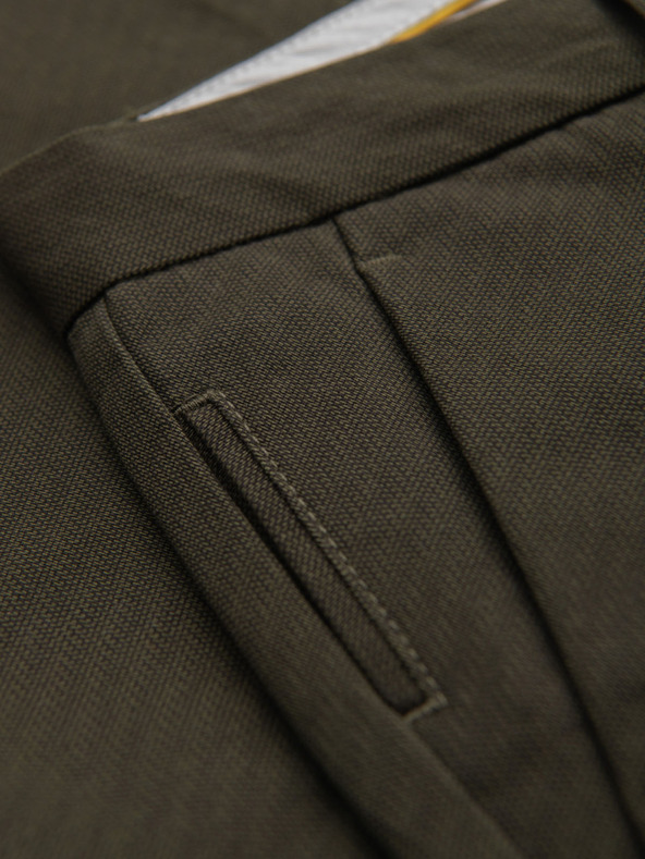 Ombre Clothing Herren Chino-Hose REGULAR FIT mit feiner Struktur - dunkelgrün