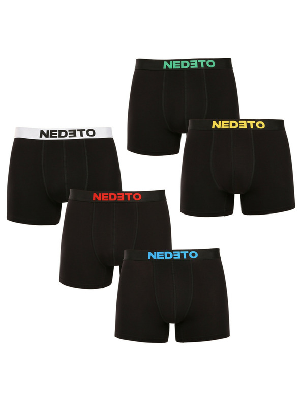 Nedeto 5er-Set - Herren Boxershorts Nedeto schwarz