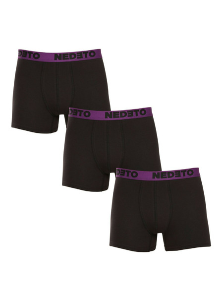 Nedeto 3er-Set - Herren Boxershorts Nedeto schwarz
