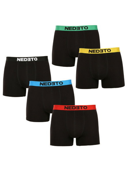Nedeto 5er-Set - Herren Boxershorts Nedeto schwarz