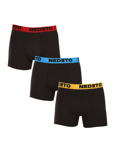 Nedeto 3er-Set - Herren Boxershorts Nedeto schwarz
