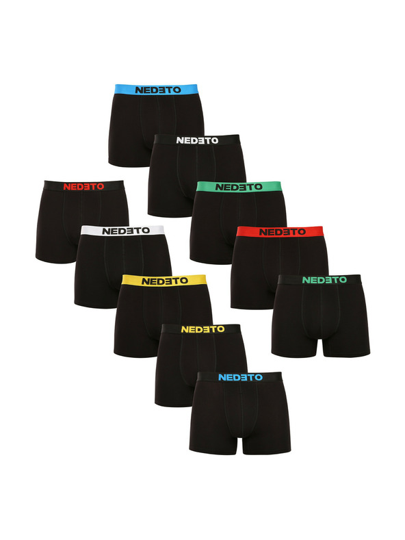 Nedeto 10er Set - Herren Boxershorts Nedeto schwarz
