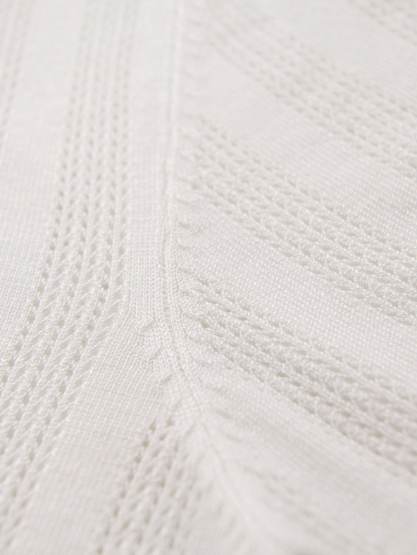 Ombre Clothing Herren Poloshirt mit Reißverschluss am Ausschnitt - weiß