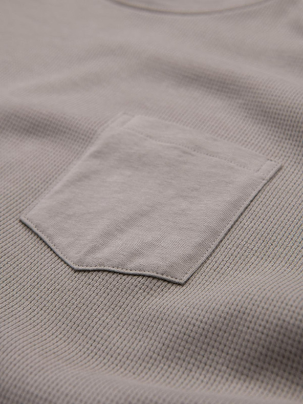 Ombre Clothing Herren graues Baumwoll-Langarmshirt