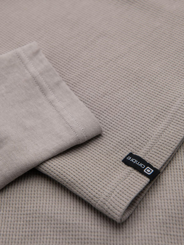 Ombre Clothing Herren graues Baumwoll-Langarmshirt