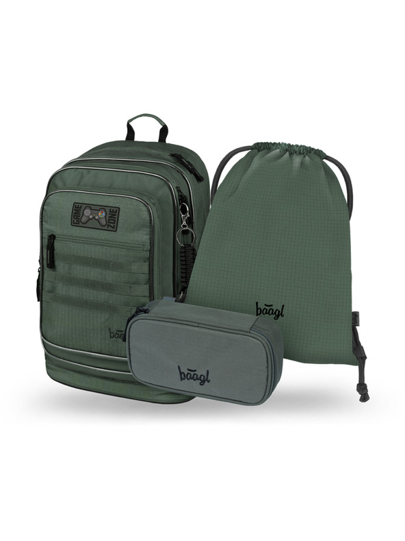 BAAGL  BAAGL SET 3 Cubic Grove: Rucksack, Federmäppchen, Beutel
