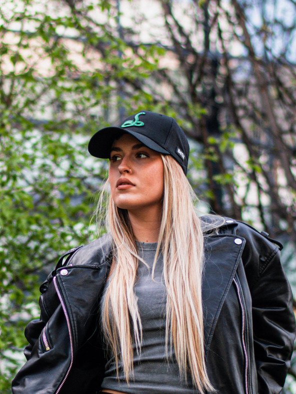 Be52 Be52 Snake Premium-Basecap schwarz/grün