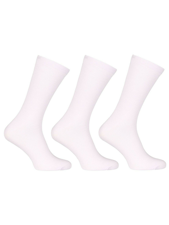 Nedeto 3er-Set - Nedeto hohe Bambus-Socken weiß