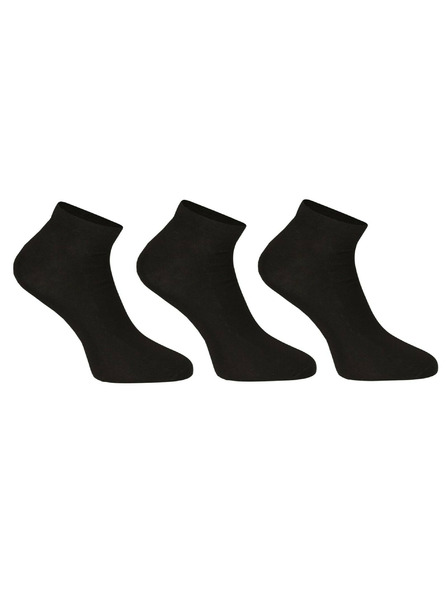 Nedeto 3er-Set - Nedeto niedrige Bambus-Socken schwarz