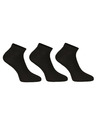Nedeto 3er-Set - Nedeto niedrige Bambus-Socken schwarz