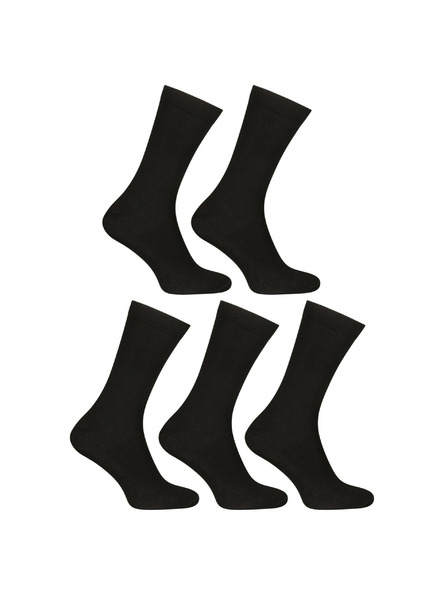 Nedeto 5er-Set - Nedeto hohe Bambus-Socken schwarz
