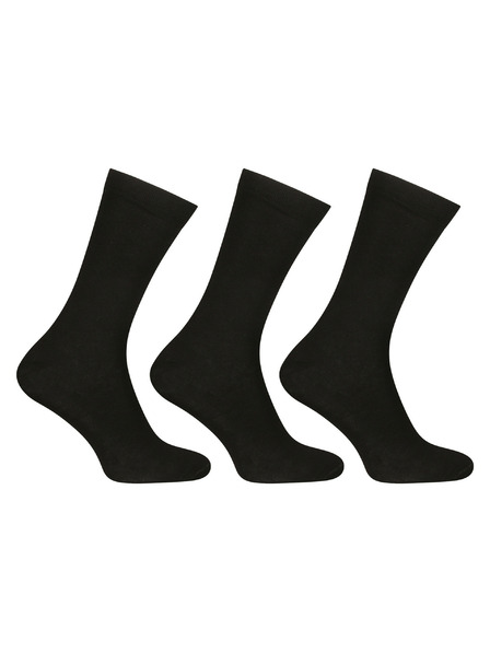Nedeto 3er-Set - Nedeto hohe Bambus-Socken schwarz