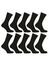 Nedeto 10er-Set - Nedeto hohe Bambus-Socken schwarz